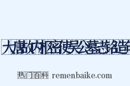 大唐故内枢密使吴公墓志铭造句是什么意思的图片